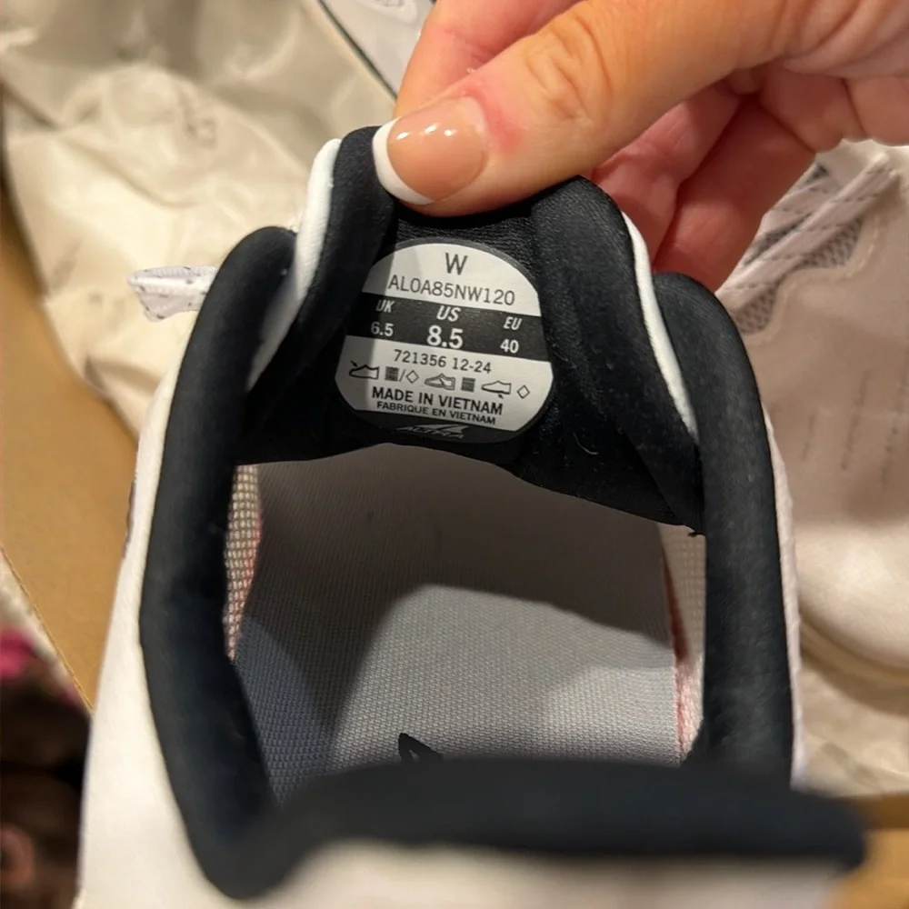 Altra White and Black Athletic Shoes - Picture 2 of 4